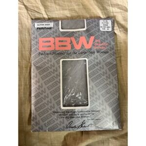 BBW Big‎ Beautiful Woman Glitter Sheer Pantyhose Silver Grey Size 2X Vintage New
